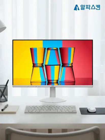 알파스캔 AOC 24B30H3 화이트셋업