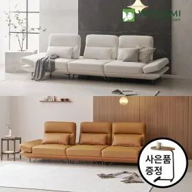 우아미가구 버니스 4인용 무빙헤드 천연면피 소가죽 소파