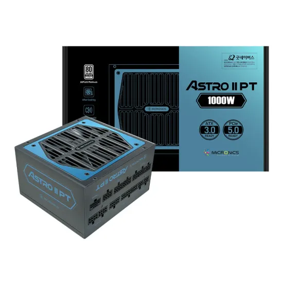 마이크로닉스 ASTRO II PT 1000W 80PLUS PLATINUM 풀모듈러 ATX3.0 PCIE5