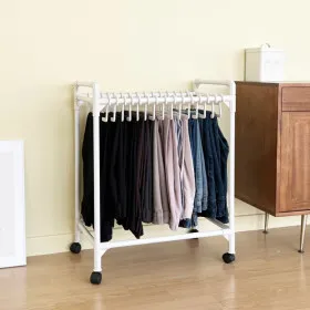 바지걸이 행거 1단 스탠드 블랙 화이트