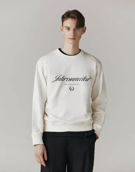 컨셉원 세미오버핏 프린트 맨투맨