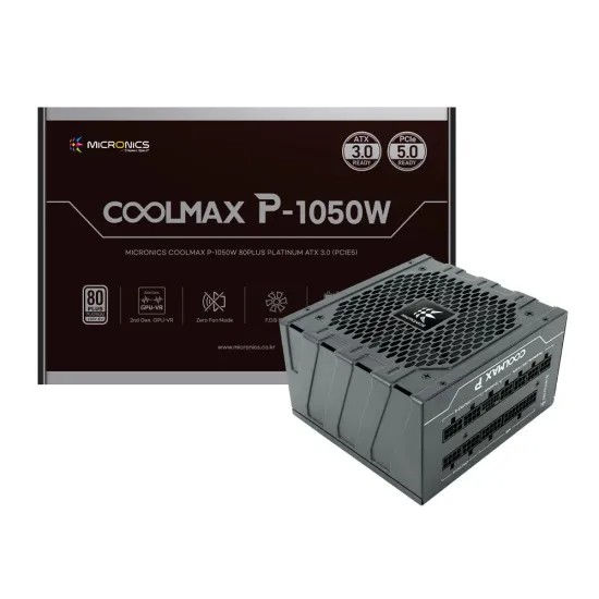 마이크로닉스 COOLMAX P-1050W 80PLUS PLATINUM ATX 3.0 PCIE5