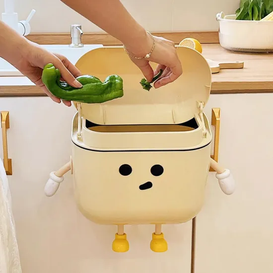 조약돌 벽걸이 슬라이딩 쓰레기통 9L 12L