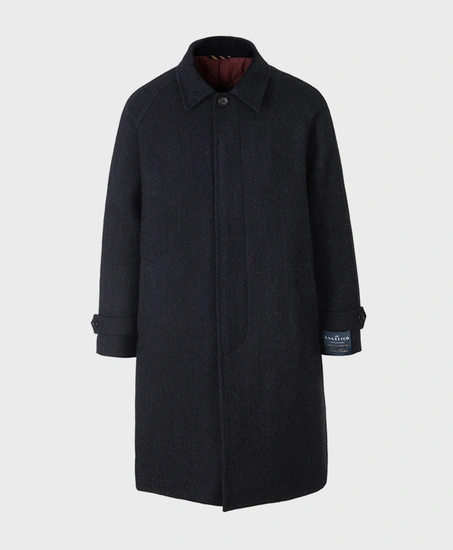 브룩스브라더스 23FW 이태리 안젤리코 울 100% 헤링본 발마칸 코트