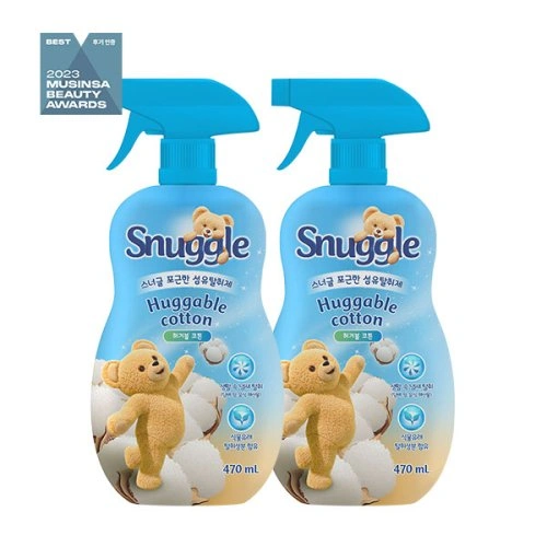 스너글 섬유탈취제 허거블 코튼 470ml 2개