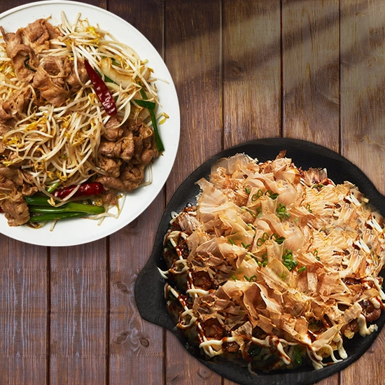 해물오꼬노미야끼 2인분+우삼겹숙주볶음 2인분 11,200원