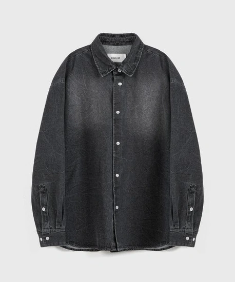 키뮤어 오버핏 워싱 데님셔츠 9900
