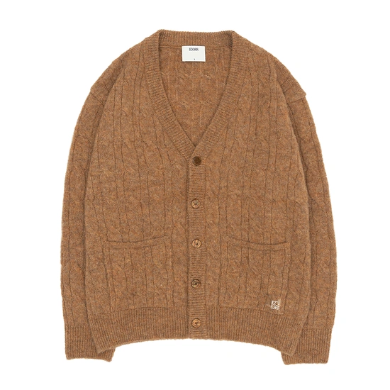 모헤어 브러쉬드 케이블 가디건 1.2발 등