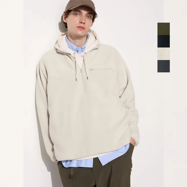 인기글 유니클로 오버사이즈 하프집업 후리스 24,900원