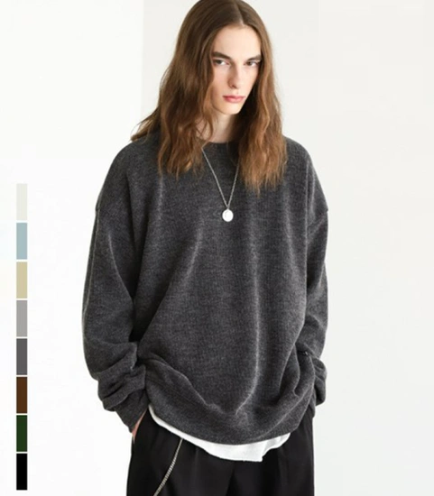 플랙스 골지 오버핏 라운드 니트 9,900원