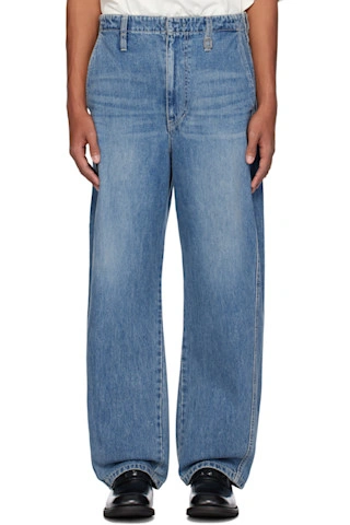 우영미 커브드 와이드 데님팬츠 풀사이즈 150$