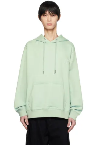 우영미 백로고 후드티 민트색상 $150