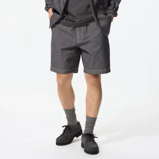 유니클로 샴브레이 데님쇼츠 1.9발