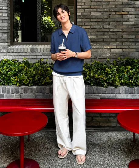 데이 린넨 원턱 밴딩 팬츠 9천원대