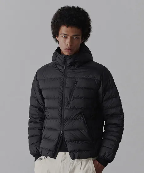 무탠다드 시티 레저 후디드 라이트 다운 재킷