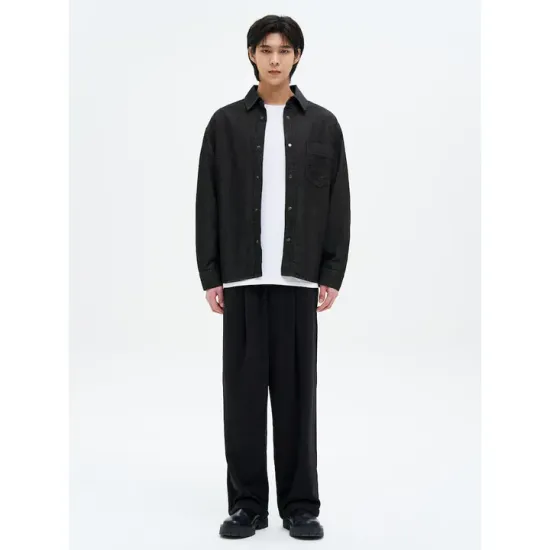 에잇세컨즈 루즈핏 워싱 데님셔켓