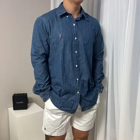 폴로 랄프로렌 데님 셔츠 샴브레이 셔츠