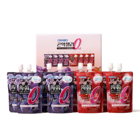 기한임박) 오리히로 곤약젤리 0kcal 사과/거봉 믹스 32개