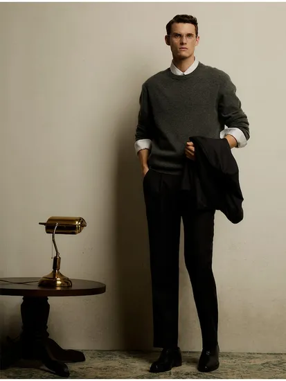 더니트컴퍼니 캐시미어100 니트+머플러 88,560원