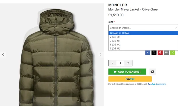 미카엘 첼 몽클레어 전라인 40% 코드 발행