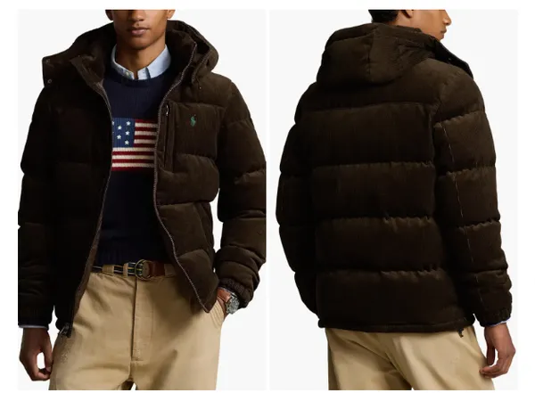 폴로 랄프로렌 코듀로이 다운