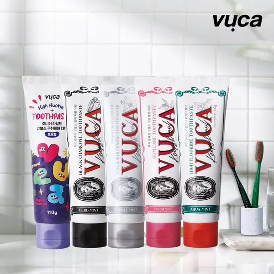 뷰카 고불소 구취케어치약 아쿠아민트 4개 잇몸치약 1개