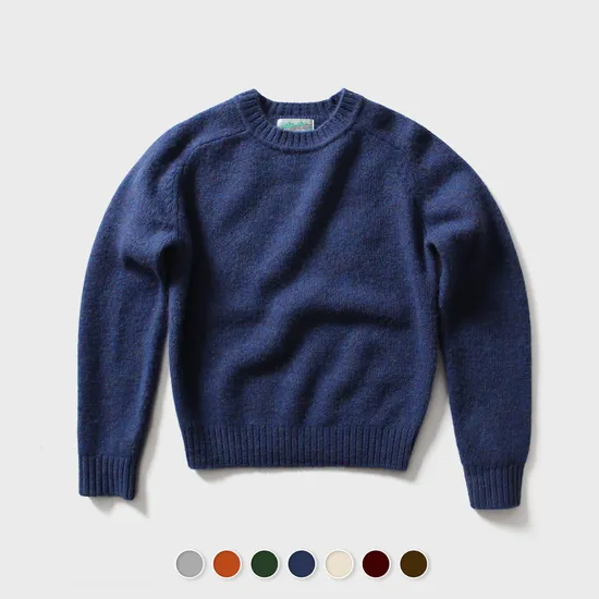 토마스모어 헤어리한 울 100% 니트