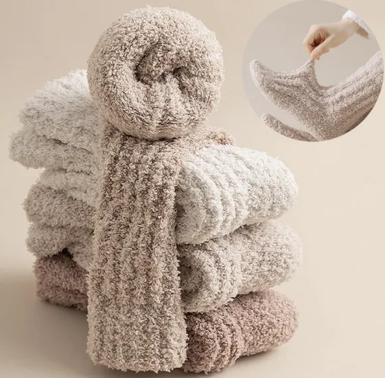 털빠짐없는 수면양말 4개 세트