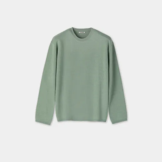 쿠어 탑필 울 라운드 니트 더스티그린 3.8만원