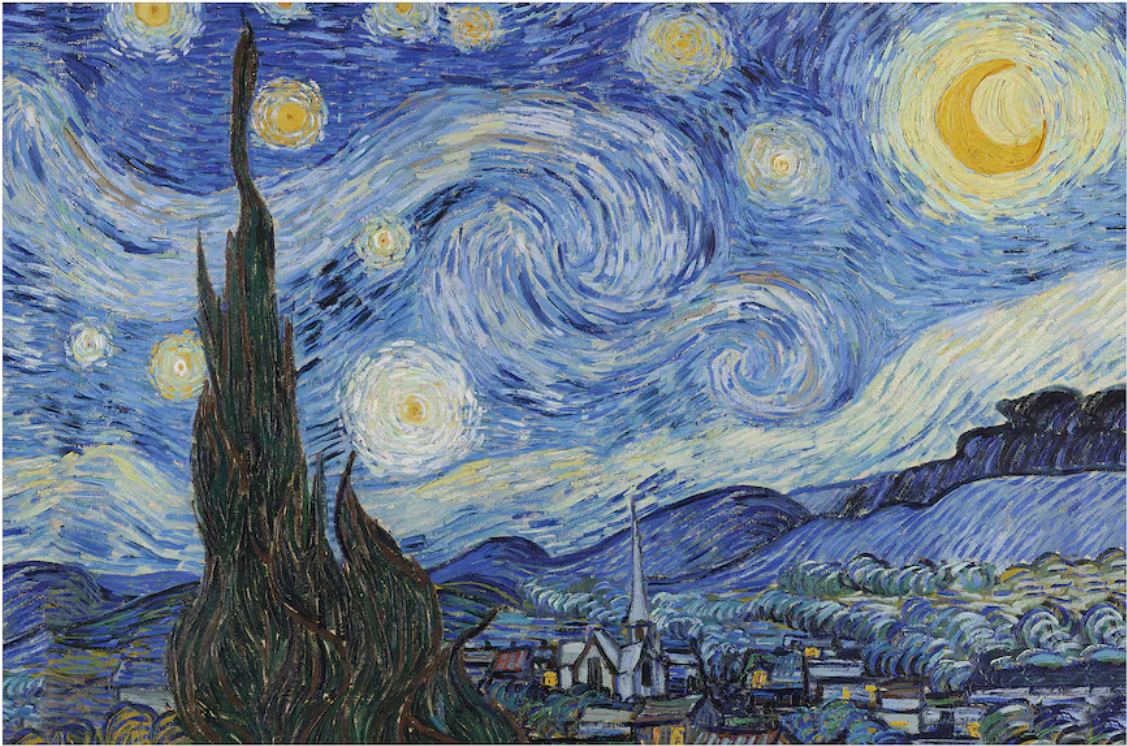 이케아 PJÄTTERYD 별이 빛나는 밤에, 1889년의 6월, 118x78cm