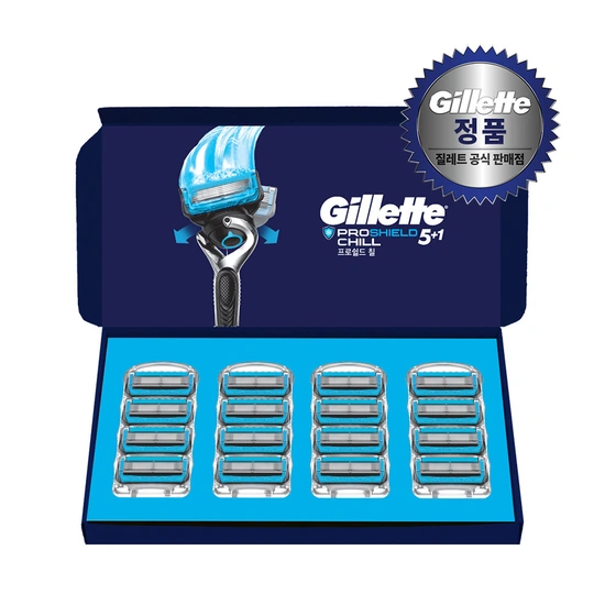 질레트 프로쉴드 칠 면도날16입