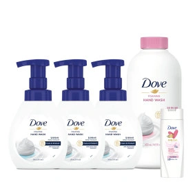 도브 포밍 핸드워시 딥너리싱 본품 240ml 3개 + 피치 리필 430ml 1개 + 증정