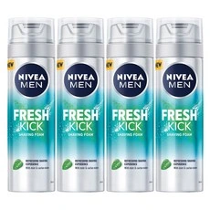 니베아 맨 프레시킥 쉐이빙 폼 200ml X 4, 200ml, 4개