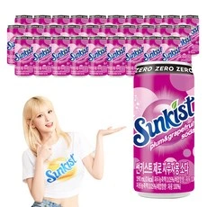 썬키스트제로 자두자몽 소다, 190ml, 30개