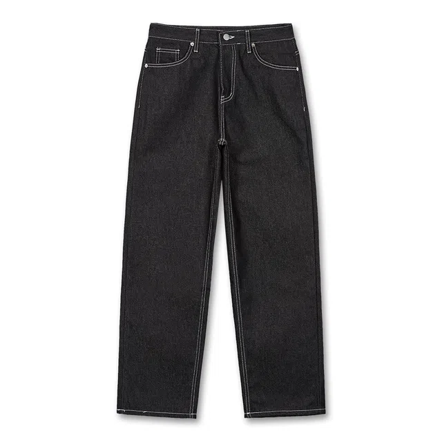 세미와이드 생지 데님 팬츠 BLACK INDIGO