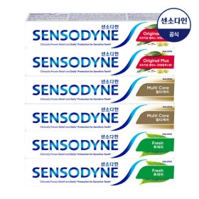 센소다인 오리지날 플러스+후레쉬+멀티케어 2+2+2 총 6개입 유클 추할