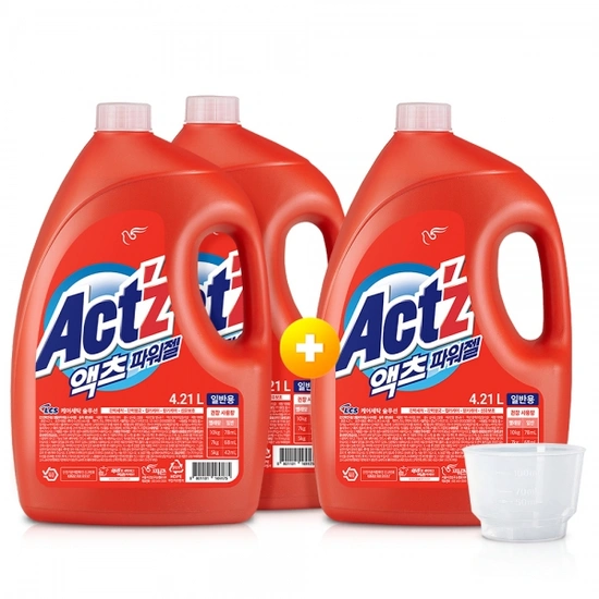 피죤 액츠 파워젤 세탁세제 4.21L 3r개 + 계량컵