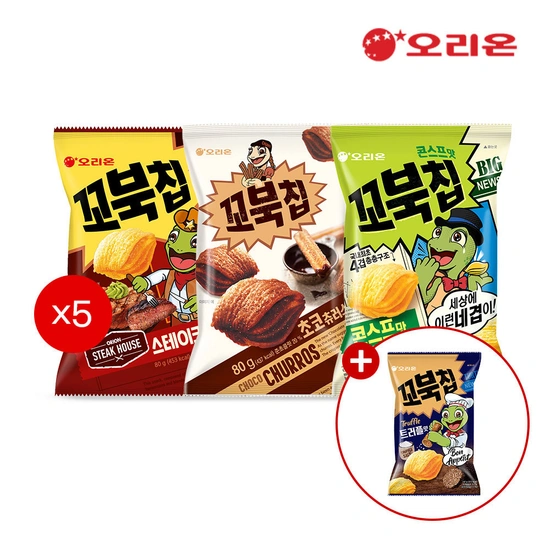 오리온 꼬북칩 3종세트 15봉 + 트러플맛 1개 증정