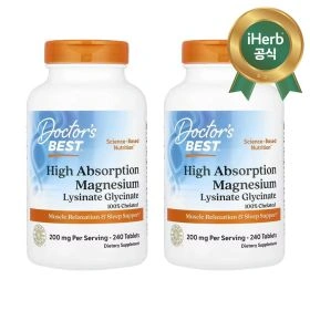닥터스베스트 킬레이트 마그네슘 100mg 240정x2통