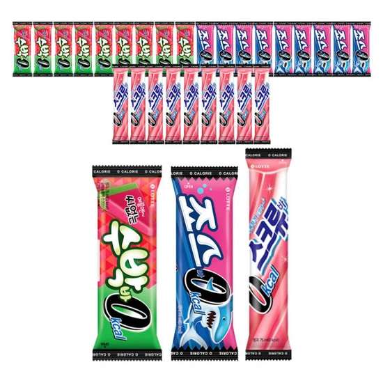 제로 수박바 10개, 제로 스크류바 10개, 제로 죠스바 10개