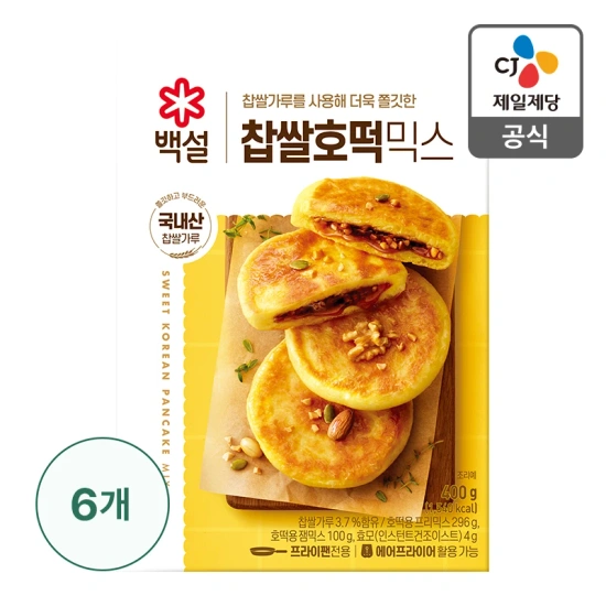 백설 찹쌀호떡믹스 400G X 6개