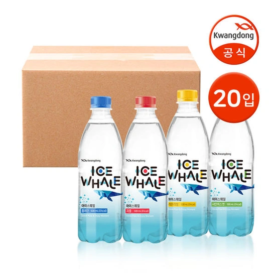 광동 아이스웨일 탄산수 플레인 500ml 20페트 +티멤