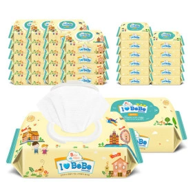 아이보리 아기물티슈 72매 20팩 캡형+휴대용 12팩