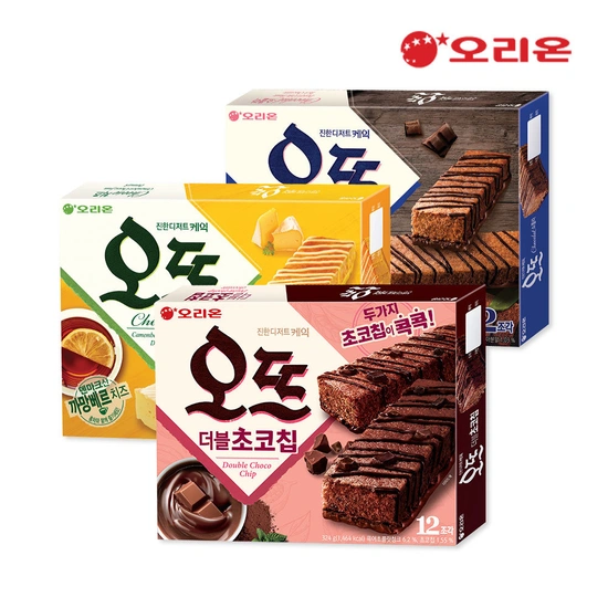 오리온 오뜨 더블초코칩 12p+치즈 12p+쇼콜라 12p