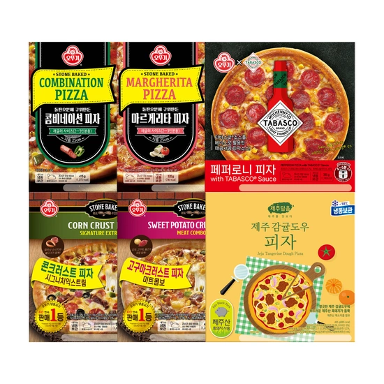 오뚜기 원형피자 2+2판 골라담기