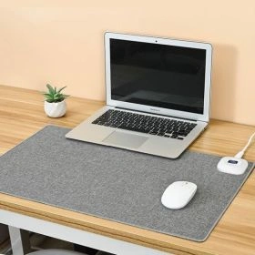 1+1 온열 마우스 패드 방수 온열패드 그레이