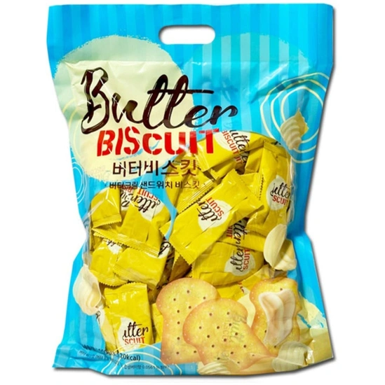덕부아 버터크림 샌드 비스킷 블루 대용량 과자 600g (약 90봉입)