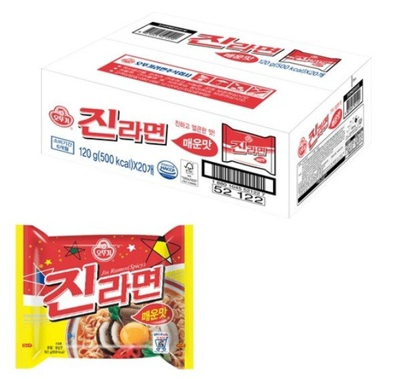 오뚜기 진라면 매운맛 120g, 15개