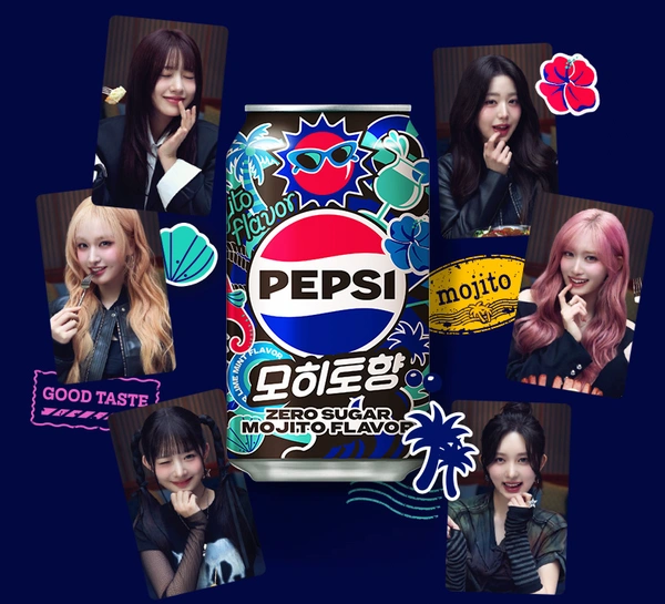 펩시 제로슈거 모히토향 355ml 24캔+아이브포토카드 증정