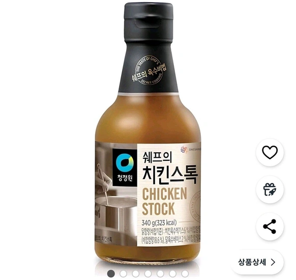 청정원 쉐프의 치킨스톡 340g 1개